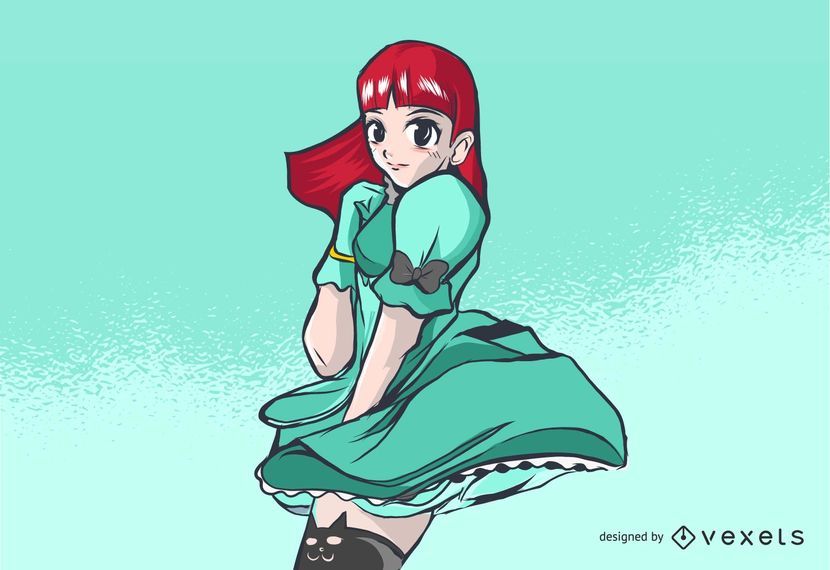 Lindo personaje de anime buscando Lindo personaje de anime buscando