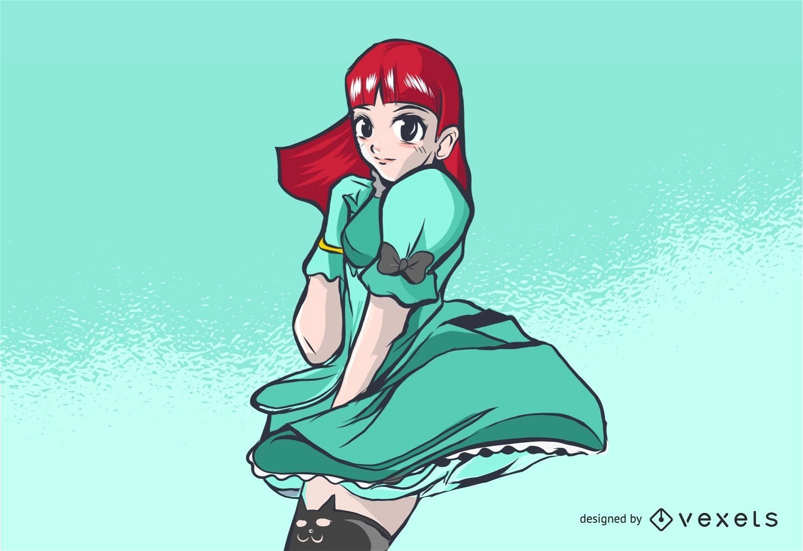 Niedlich aussehender Anime Girl Charakter