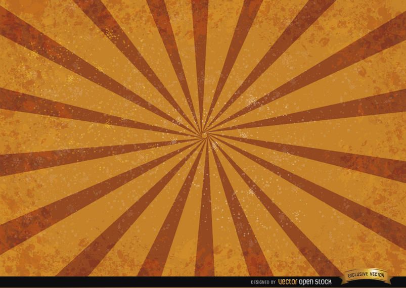 Orange Red Radial Stripes Grunge Background - Vector Download