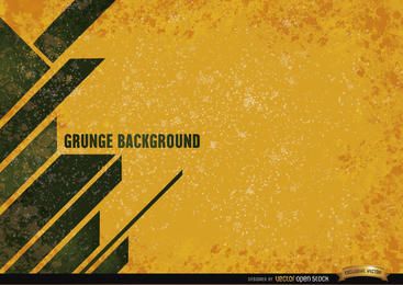 Fundo amarelo grunge com listras modernas