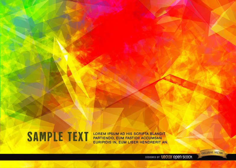 Polygonal flames background Polygonal flames background