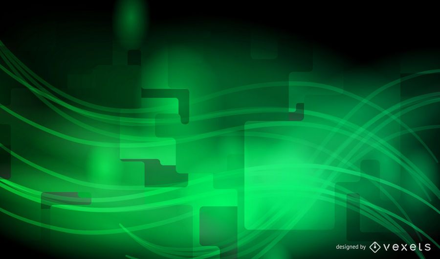 Ondas verdes abstractas modernas en el fondo gris Ondas verdes abstractas modernas en el fondo gris