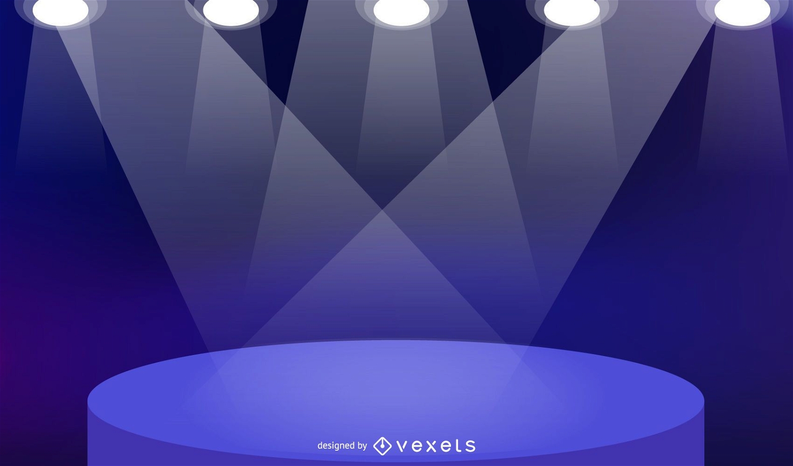 Colorful Stage Background with Spot Lights
