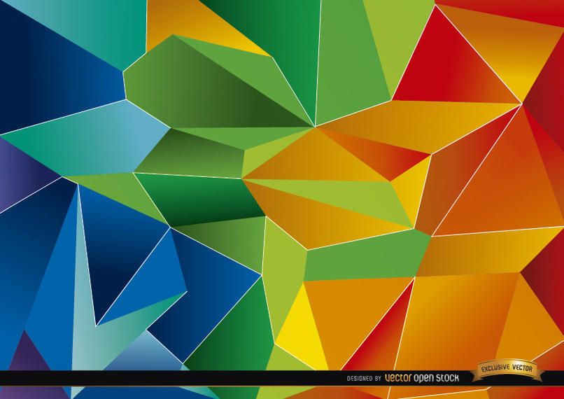 Colorful polygon background Colorful polygon background