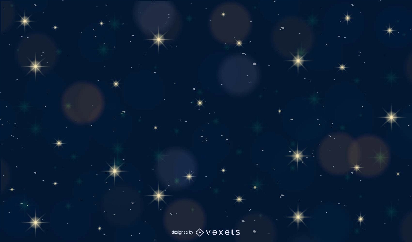 Glänzendes Bokeh mit Sternenlicht-Nachthintergrund