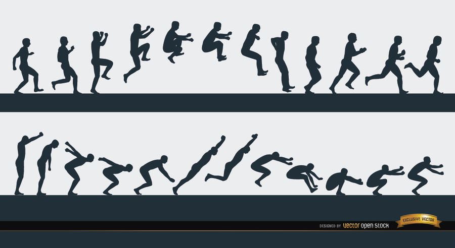 Jumping man sport sequence Jumping man sport sequence