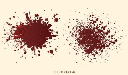Pacote de respingos de sangue realista