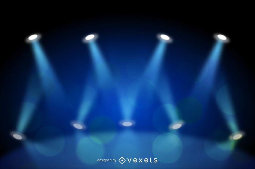 Realistic Blue Stage Light Background Realistic Blue Stage Light Background