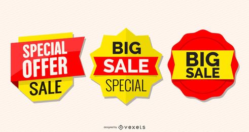 Glossy Promotional Sale Label Set Glossy Promotional Sale Label Set
