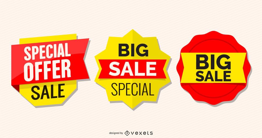 Glossy Promotional Sale Label Set Glossy Promotional Sale Label Set