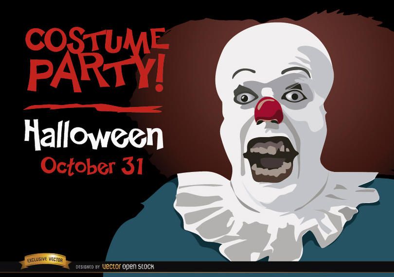 Halloween invitation party Pennywise clown Halloween invitation party Pennywise clown