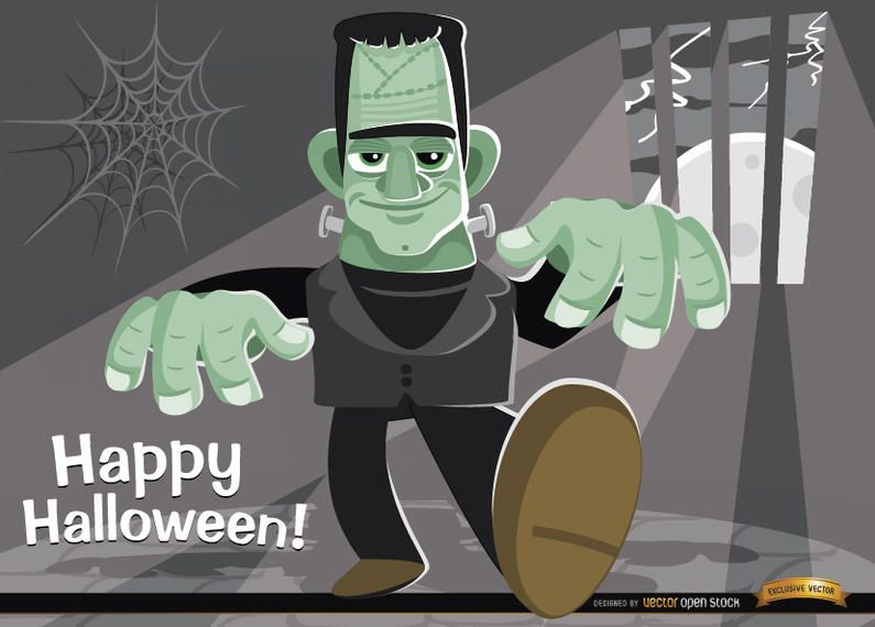 Frankenstein?s Monster Halloween background Frankenstein?s Monster Halloween background