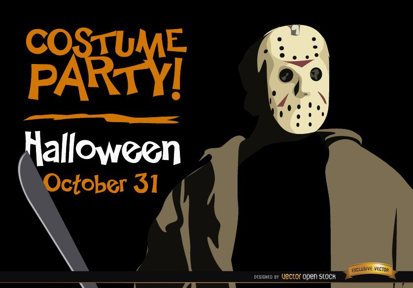 Fiesta de invitación de Halloween Jason Voorhees