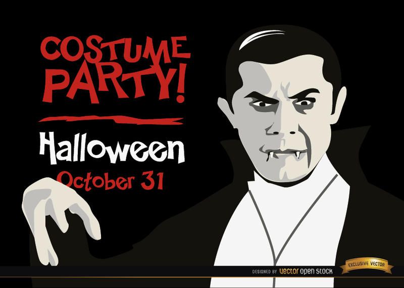 Halloween invitation promo Dracula vampire Halloween invitation promo Dracula vampire