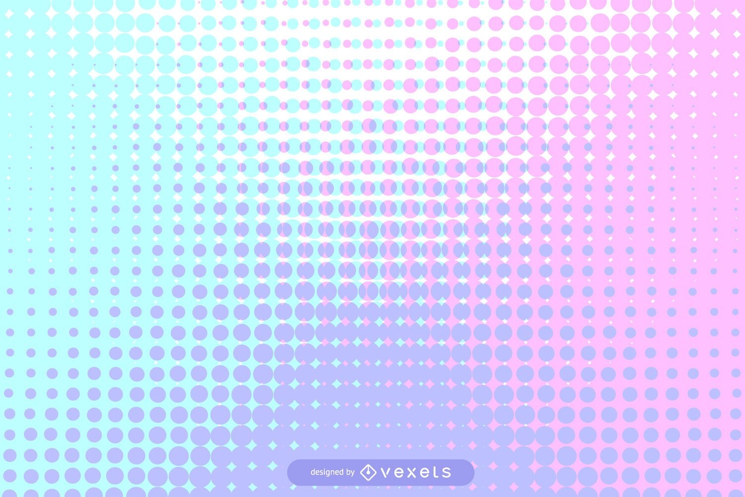 Colorful Halftone Dotted Pixilated Background