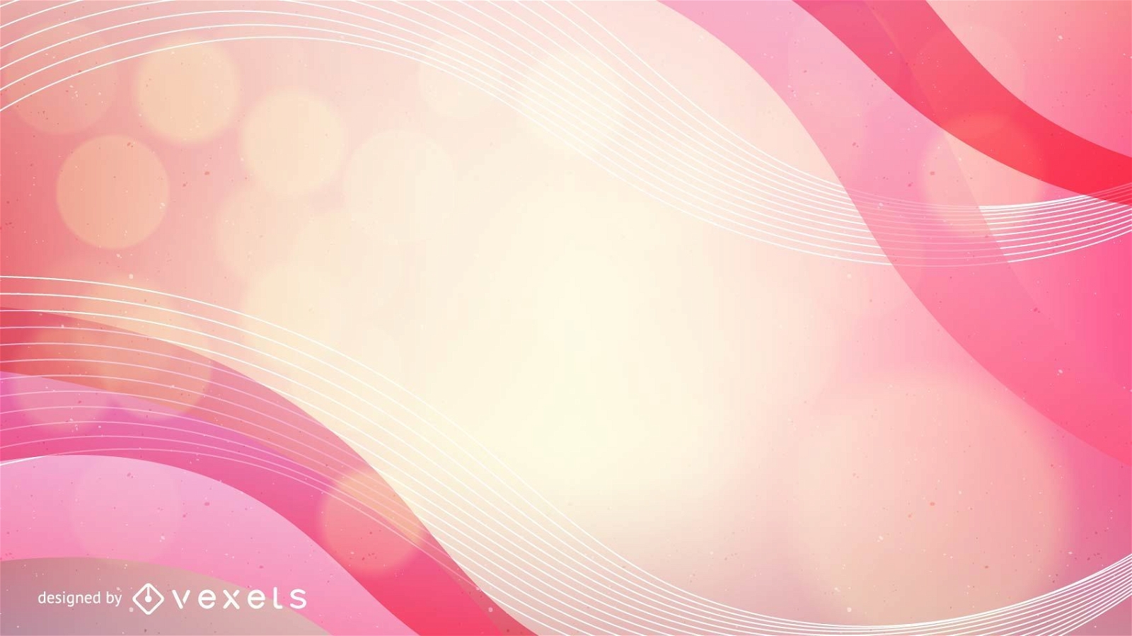 Fondo de líneas onduladas y espiral abstracto rosa