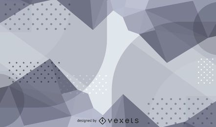 Abstract Waves & Dotted Texture Silver Background
