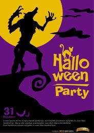 Howling Werewolf poster halloween promo