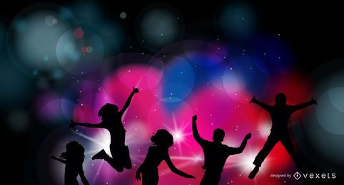 Fondo de celebración de noche de fiesta colorida