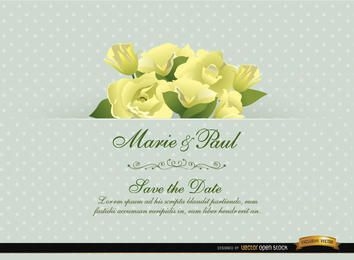 Cartão De Convite De Casamento De Flor De Gardênia