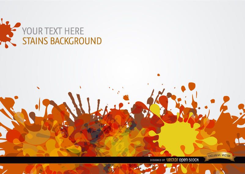 Yellow orange red paint drops background Yellow orange red paint drops background