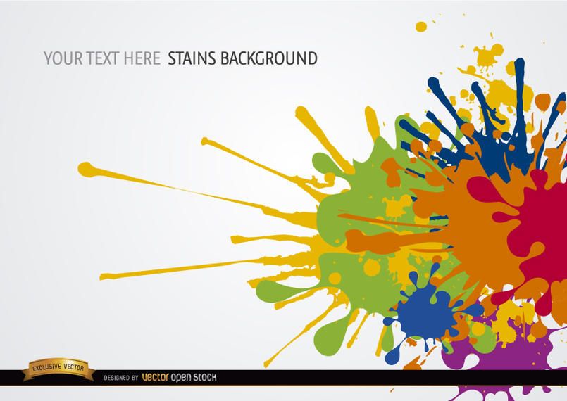 Colorful paint spots background Colorful paint spots background