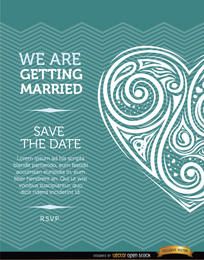 Artistic heart marriage invitation card Artistic heart marriage invitation card