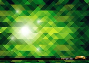 Green polygonal bright background 