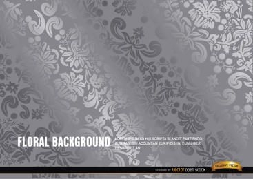Silver floral background