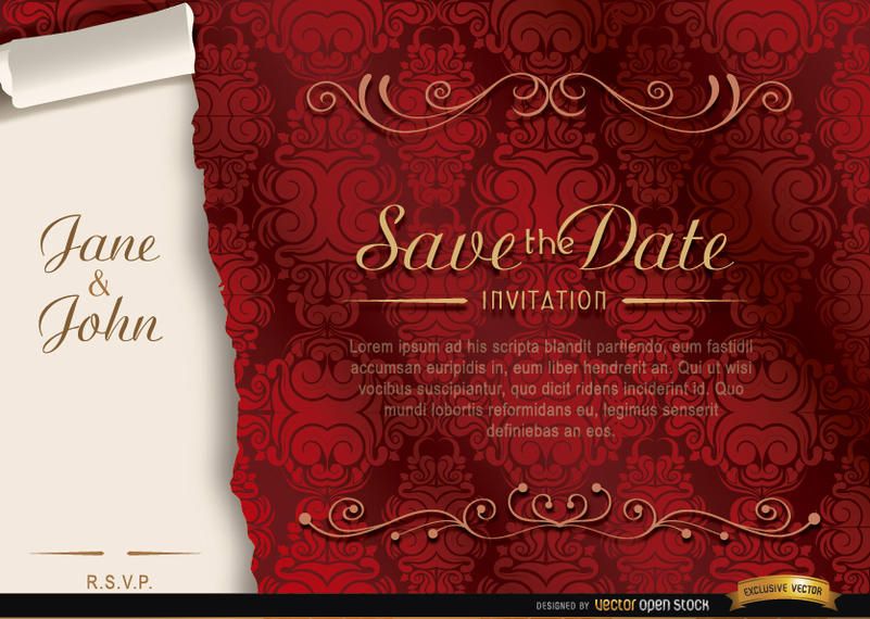 Elegant floral marriage invitation Elegant floral marriage invitation