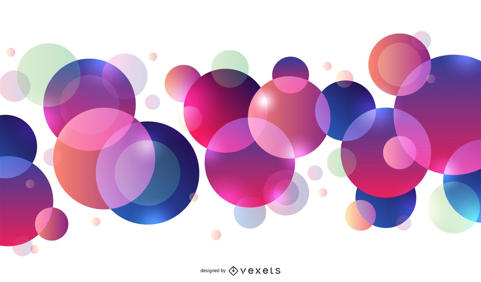 Colorful Floating Abstract Circles Background