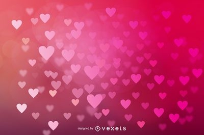 Glowing Bokeh Hearts Wedding Background Vector Download