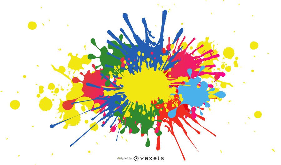Splashing Ink Paint Colorful Background Splashing Ink Paint Colorful Background
