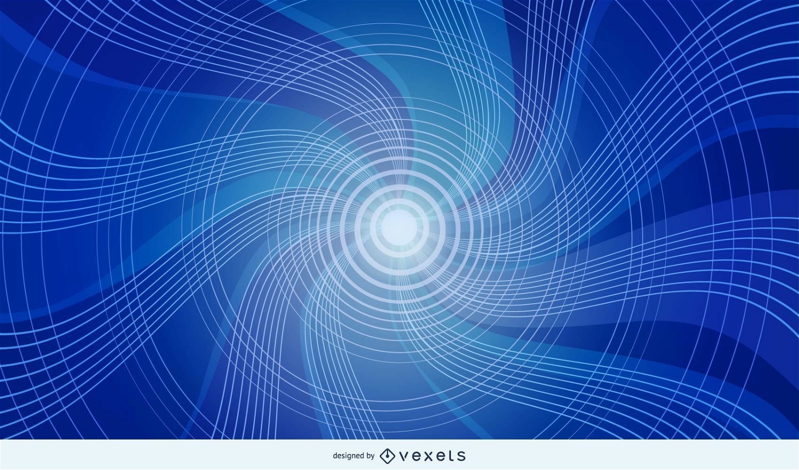 Fundo de redemoinhos de vórtice espiral azul