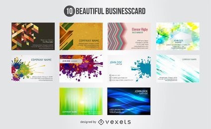 10 abstrakte Designs der künstlerischen Visitenkarte
