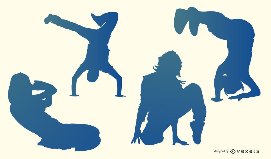 Hip Hop Boys Cool Dancer Pack Silhouette Hip Hop Boys Cool Dancer Pack Silhouette