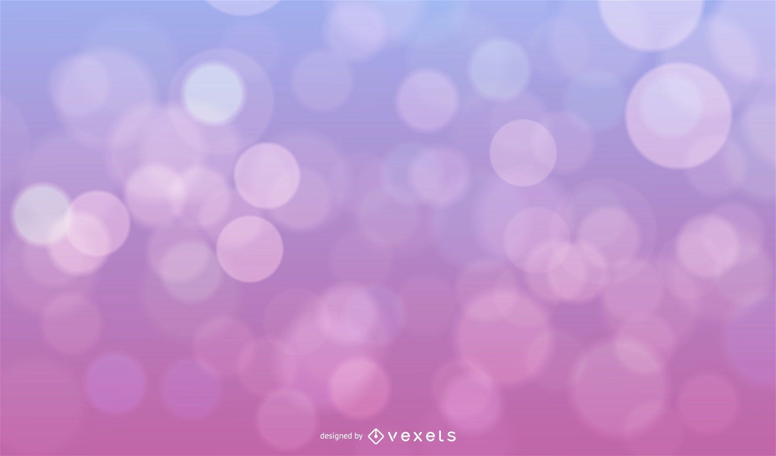 Blue Pink Background with Bokeh Bubbles
