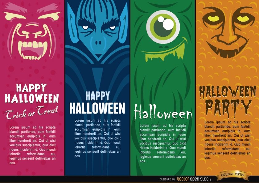 Halloween Monster Lesezeichen