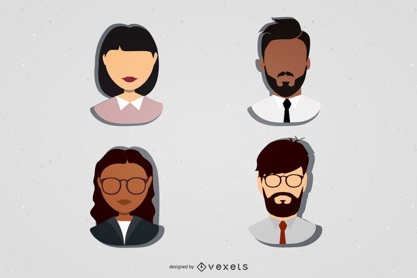 Professional Character Icon Set Professional Character Icon Set