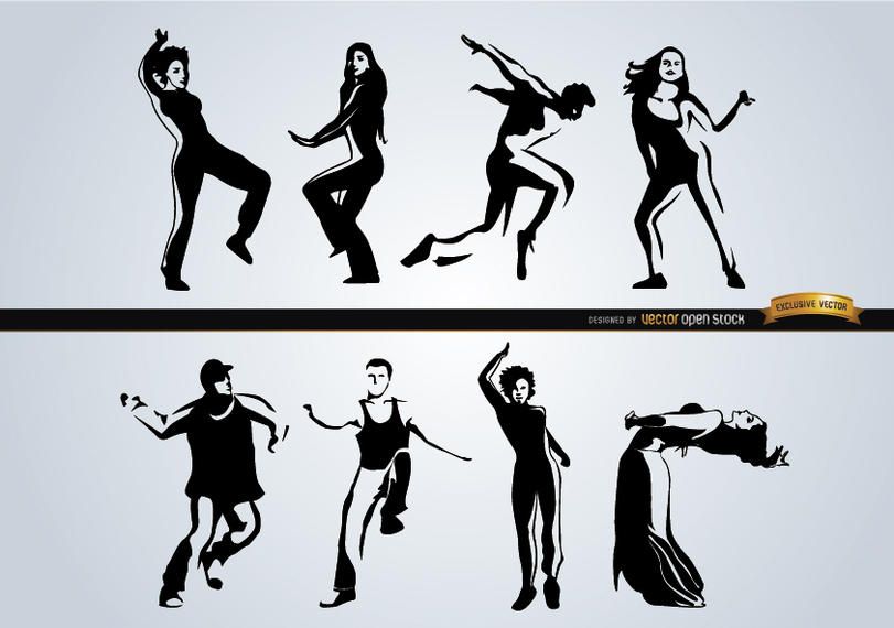 People dancing different styles People dancing different styles