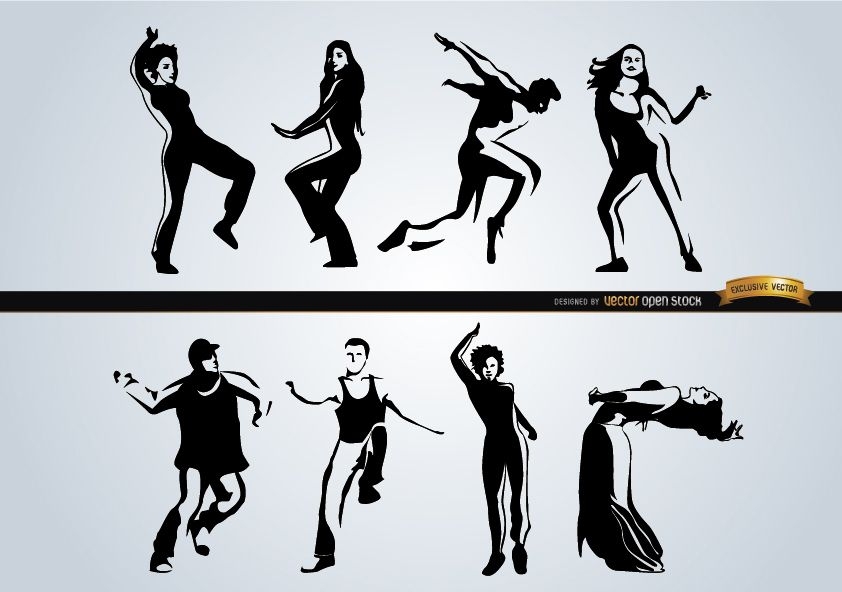 Menschen tanzen verschiedene Stile