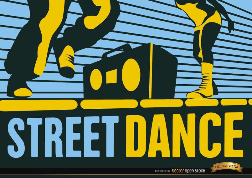 Street Hip Hop Tanz Tapete Vektor Download
