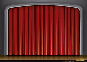 Stage red curtain background Stage red curtain background