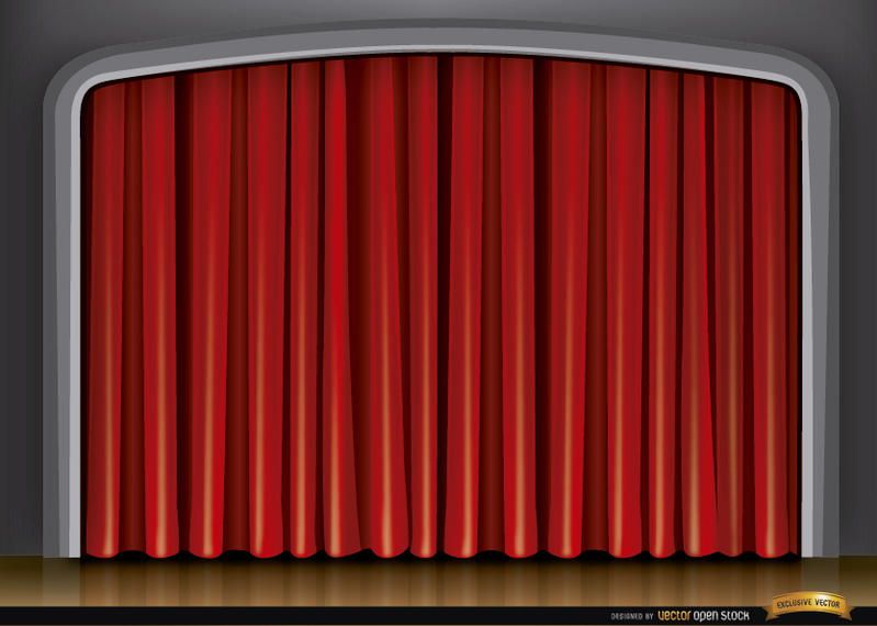 Stage red curtain background Stage red curtain background