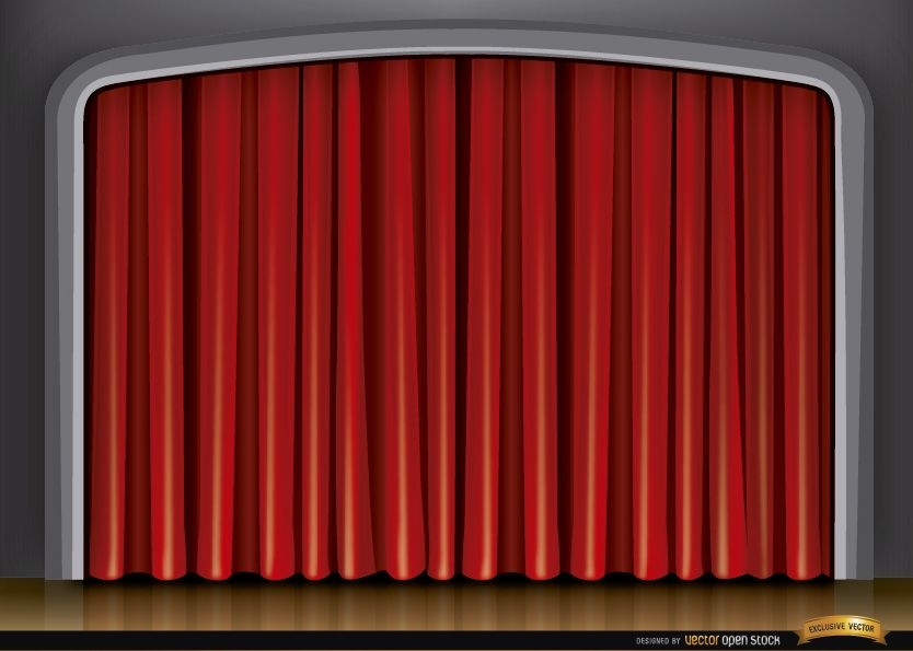 Stage red curtain background