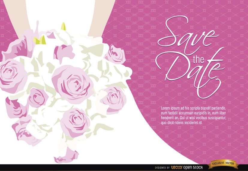 Wedding invitation bride flowers Wedding invitation bride flowers