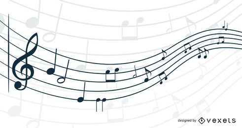Waving 3D Musical Note Waving 3D Musical Note
