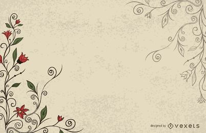 Fundo floral vintage giratório simplista