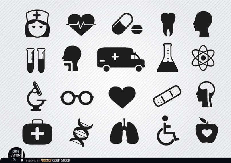 20 Medical and health icons 20 Medical and health icons