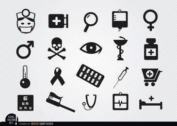 20 Medicine symbol icons